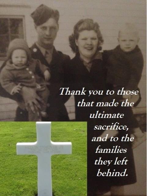 On Memorial Day,  take a moment to honor the fallen. My grandfather was killed March 18, 1945 in Germany. He is buried in the Netherlands.
I tell his story to my students every year to remind them when we study history to remember it happened to real people. #MemorialDay 🇺🇸