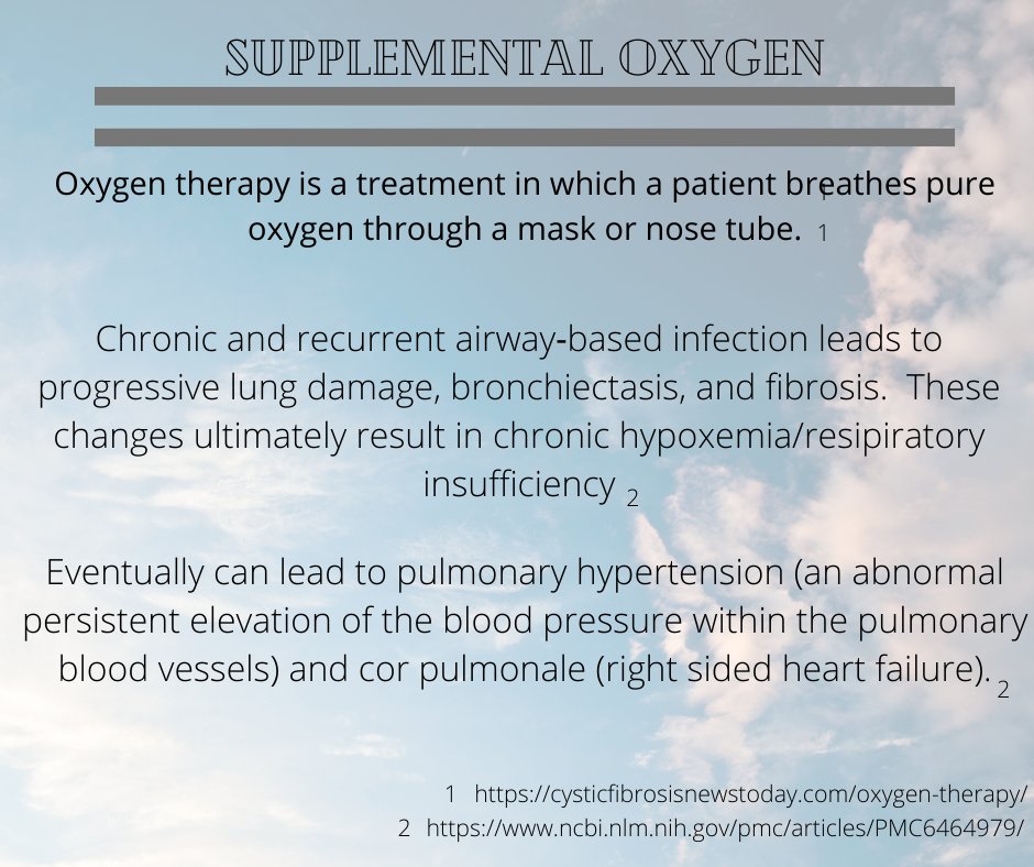 Supplemental oxygen may be necessary as CF progresses.
.
.
.
#CureCF #CF #cysticfibrosis #sixtyfiveroses #65roses #comorbidities #Support #Educate #Hope
