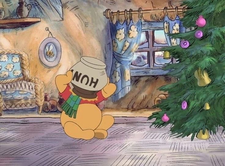 winnie the pooh christmas aesthetic🎄🧸🎁