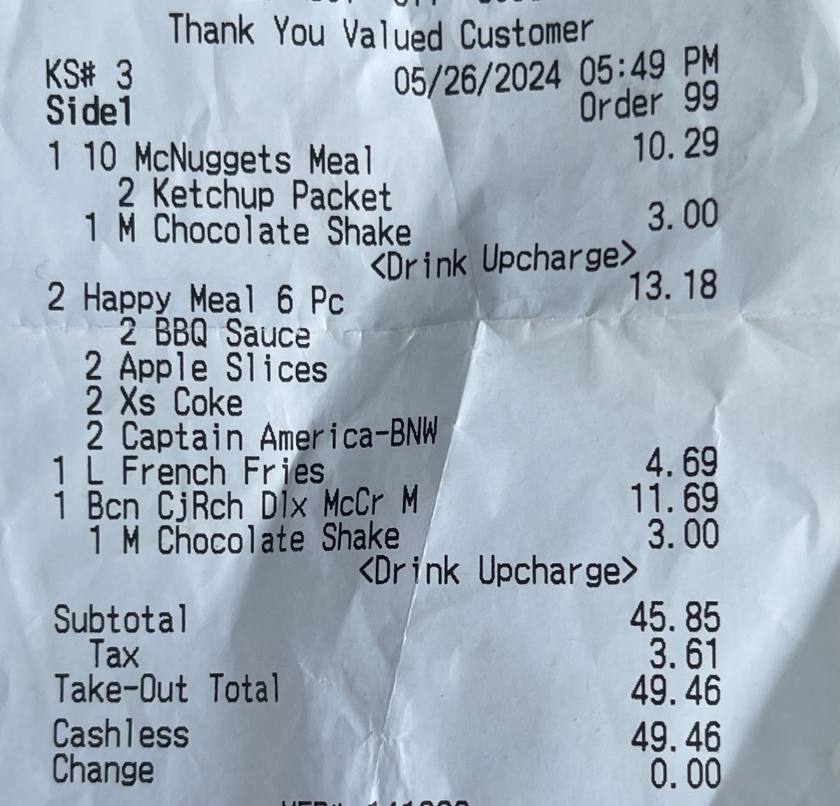 Went on a roadtrip this weekend and the kids wanted McDonald’s… Never doing this again