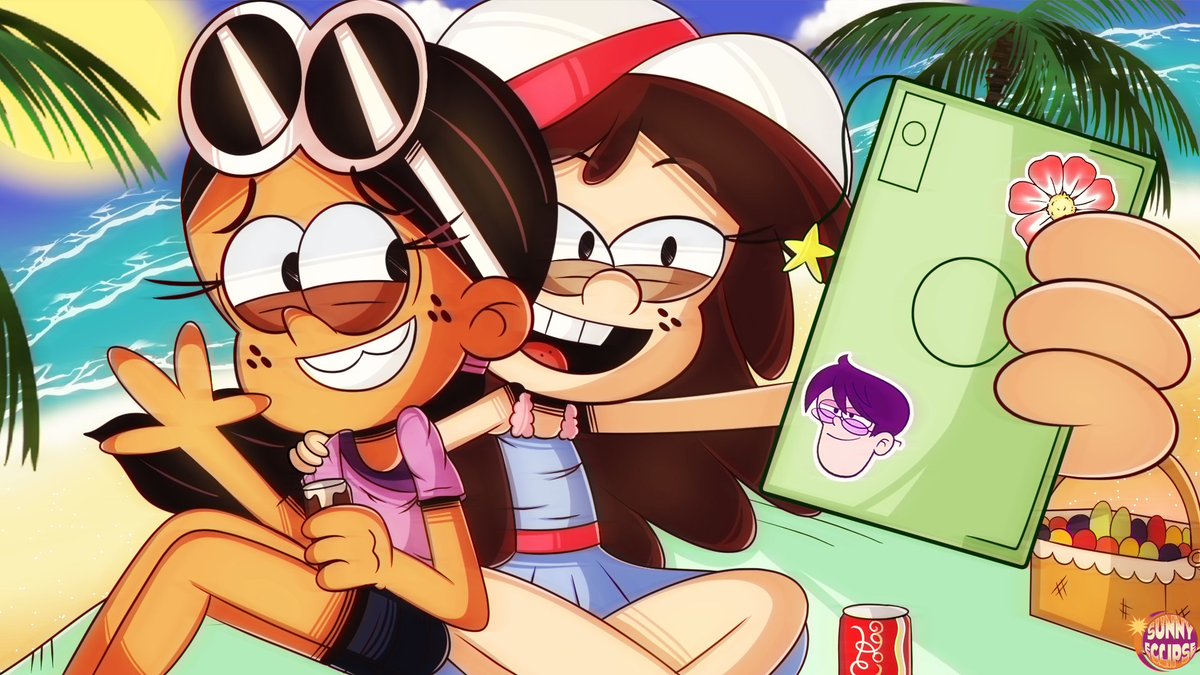 Just having a beach date with your gf~☀️ Happy Anniversary to Friended and #Sidonnie ! 💜💙 #TheLoudHouse #RonnieAnneSantiago #SidChang #TheCasagrandes
