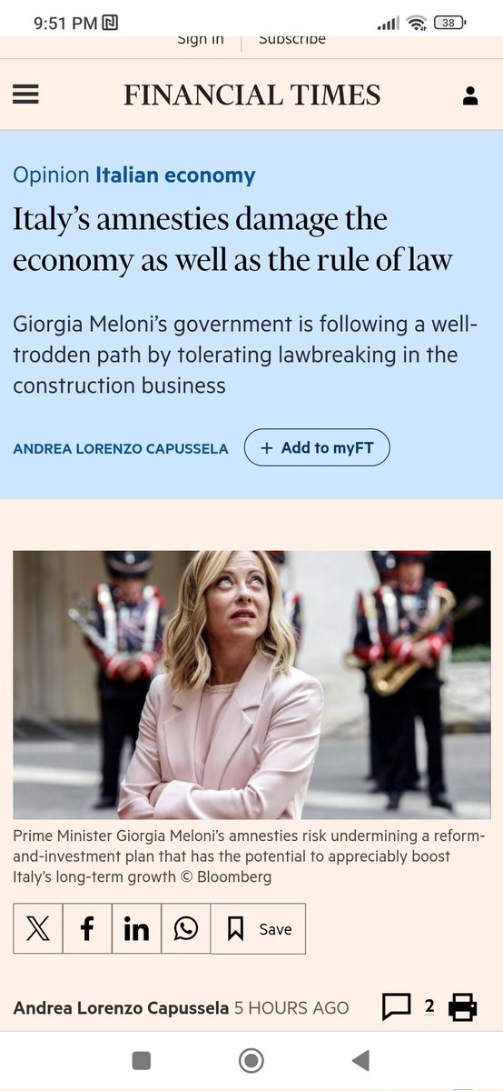 By tolerating mass lawbreaking, Meloni's government eases Italy's decline
ft.com/content/7c2c33…