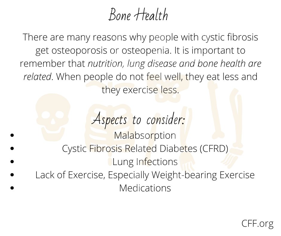 Caring for bone health
.
.
.
#CureCF #CF #cysticfibrosis #sixtyfiveroses #65roses #comorbidities #Support #Educate #Hope #boneHealth