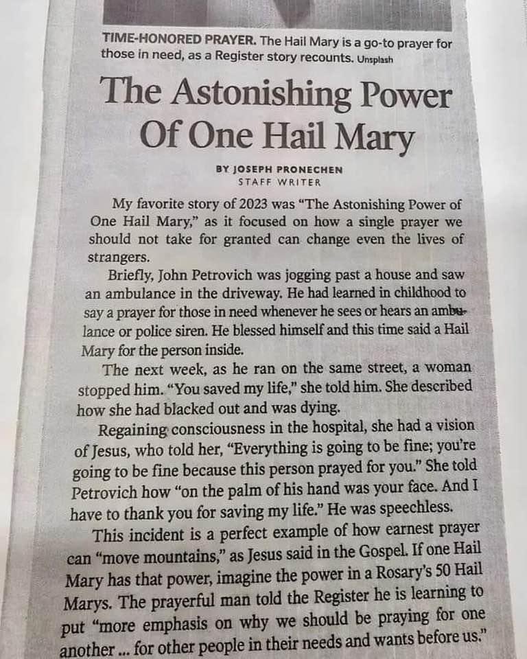 The power of ONE Hail Mary