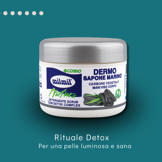 milmilofficial's tweet photo. Trasforma ogni doccia in un rituale detox e sfoggia una pelle luminosa e sana! Il nostro dermo sapone marino al sale nero e carbone vegetale, elimina le impurità e rinnova la tua pelle. Regalati il meglio! #MilMil #ScrubTime #Detox #CarboneVegetale #SaleNero #MilMilBeauty https://t.co/KUqfPsd8Im