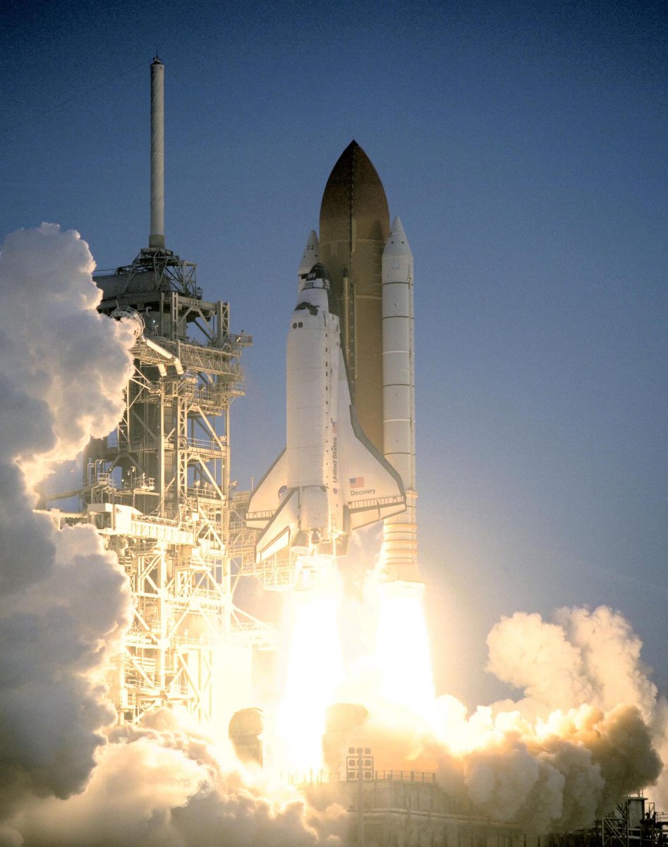 #OTD in 1999, Space Shuttle Discovery launched on the first mission to dock with the International Space Station. The mission took a total of 3,567 pounds of material—clothing, sleeping bags, spare parts, medical equipment, supplies, hardware, and 84 gallons of water— to the ISS.
