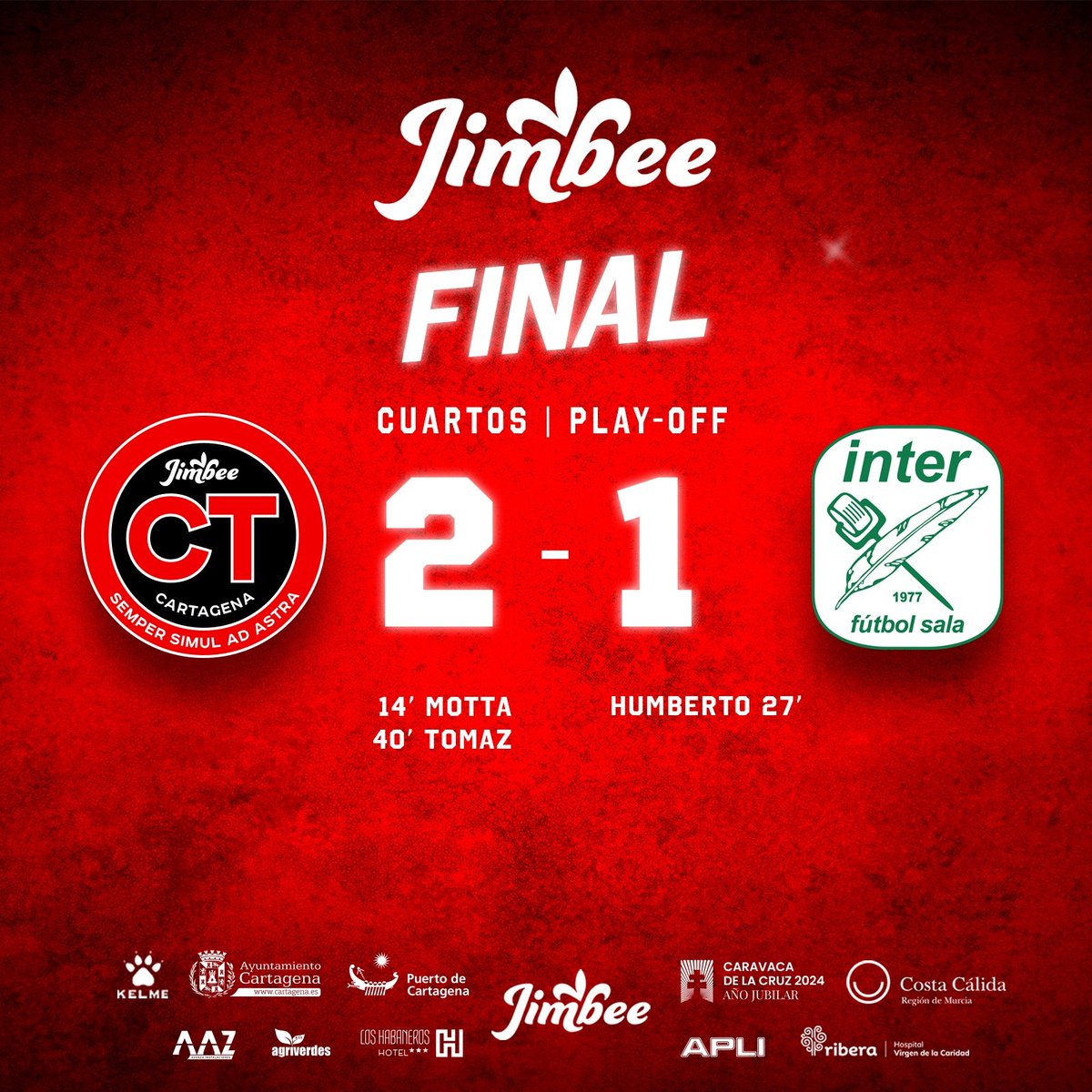 40' | 2-1 | SIN PALABRAAAAAAAAASS FINAAAAAAAAAL

ESTAMOS EN SEMIFINALEEEEESSSSS

HISOTRIAAAAAAAAAA

LOCURAAAAAAAAAAAAA MÁXIMAAAAAAAAAA

#JimbeeInter #PrimeraDivisiónFS