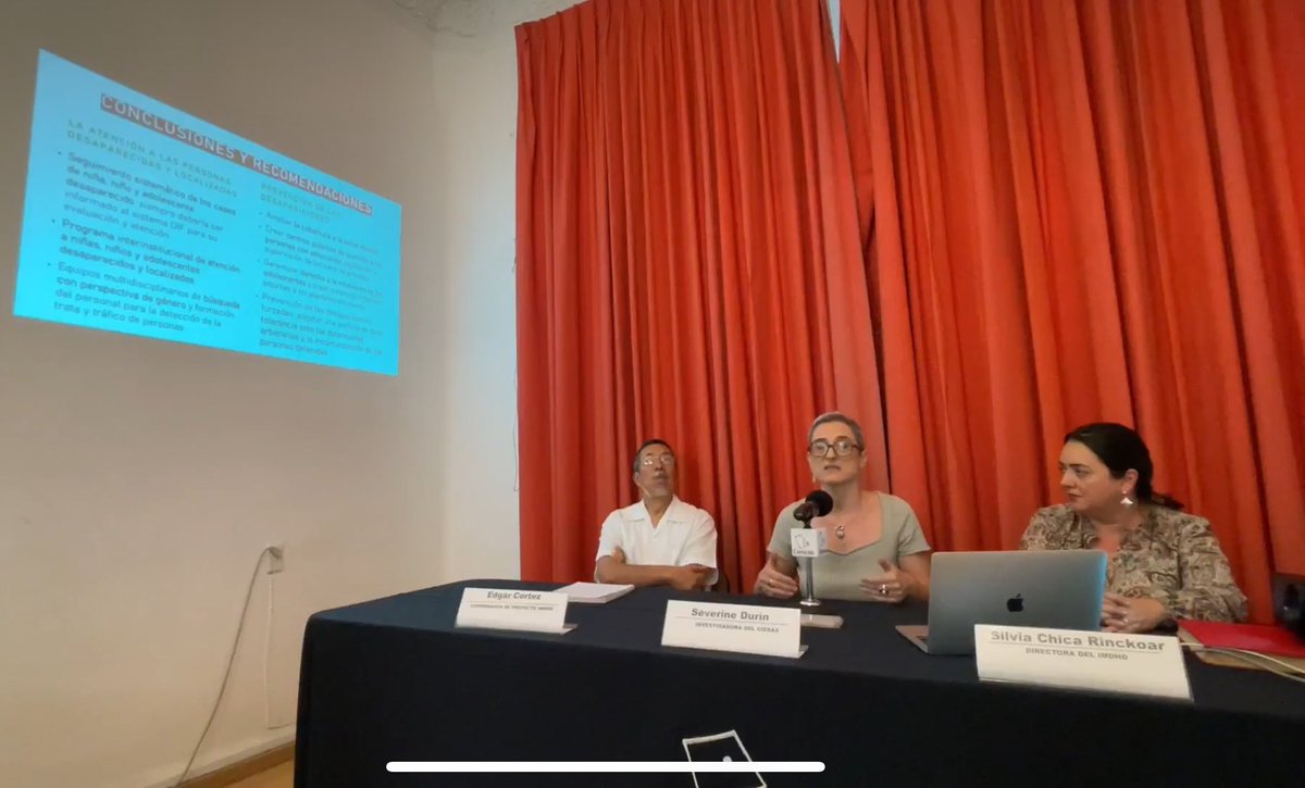 La semana pasada @IMDHyD presentó la investigación “Vulnerables a ser desaparecidas”. Donde informaron sobre las desapariciones de niñas y mujeres en #NuevoLeón. 

Puedes consultar la transmisión en el enlace: 🎥 acortar.link/cYQZko