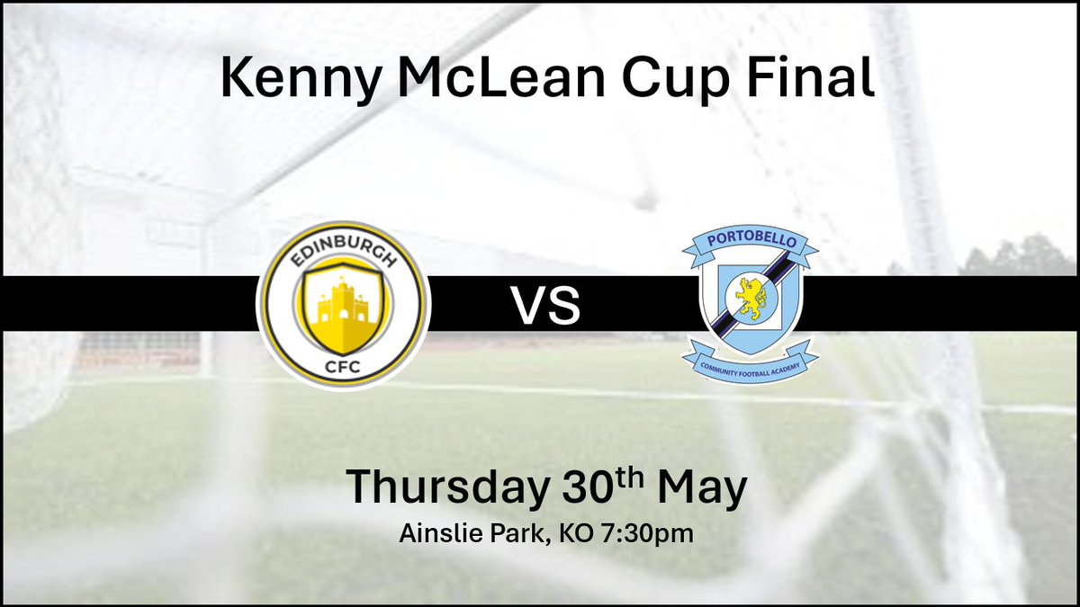 EdinCFC2010s's tweet photo. Final game of the season on Thursday night.  Come and support the boys if you can, sure to be a good game 🖤🤍⚽️🏆. https://t.co/E7XhUwPgWG
