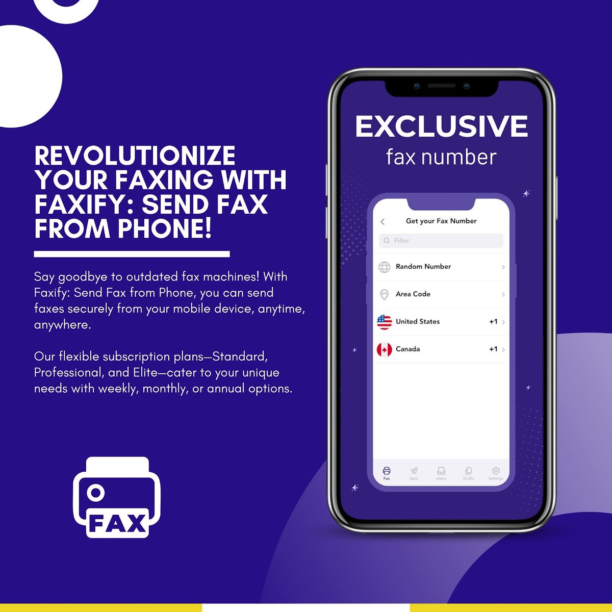 faxify_app's tweet image. Say goodbye to outdated fax machines! With Faxify: Send Fax from Phone, you can send faxes securely from your mobile device, anytime, anywhere. Our flexible subscription plans—Standard, Professional.
.
.
.
#faxify #faxingmadeeasy #effortlessfaxing #mobilefax #sendfax #receivefax