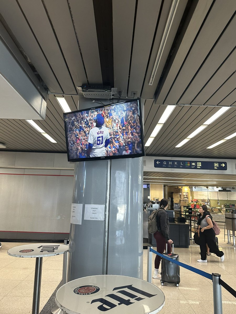 @DOM_Frederic asked them to put the game on at O'Hare. Paying the bills worldwide.