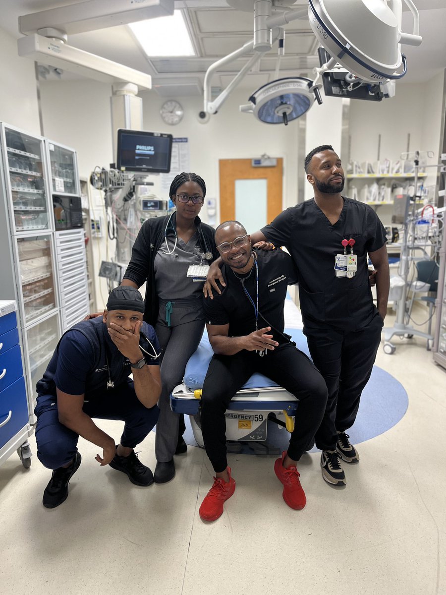 Squad for the day! #blackdoctors #emergencymedicine