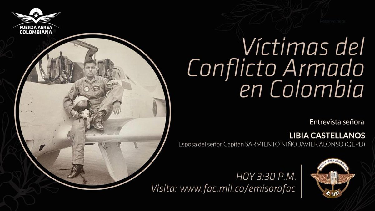#EnMinutos

🎙️ Escucha el valiente testimonio de Libia Castellanos, víctima del Conflicto Armado en Colombia. Su historia de resiliencia y esperanza te conmoverá.

📻 Sintonízanos en:fac.mil.co/emisorafac

@EmisoraAlAire
#AdAstra 🚀
#SiempreFirmes