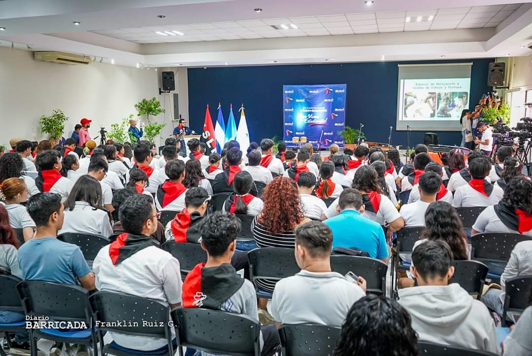 #Nicaragua Desde la Universidad Nacional Casimiro Sotelo, Juventud Sandinista 19 de Julio realiza Presentación y Juramentación de Brigadas de Protección a la Vida ante Desastres Naturales.
#4519LapatriaLaRevolución 
#ManaguaSandinista #SoyCSM #SomosUNCSM