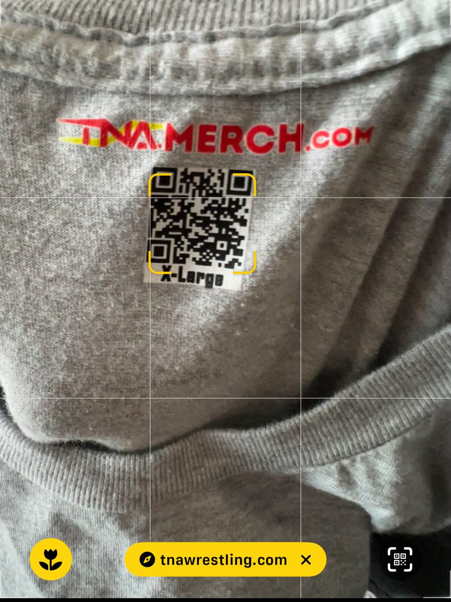 Favorite part of the new @TNAMerch shirts besides the insane quality improvement (they’re very comfy!) is no more tags and QR codes on the back that link to TNA’s website!