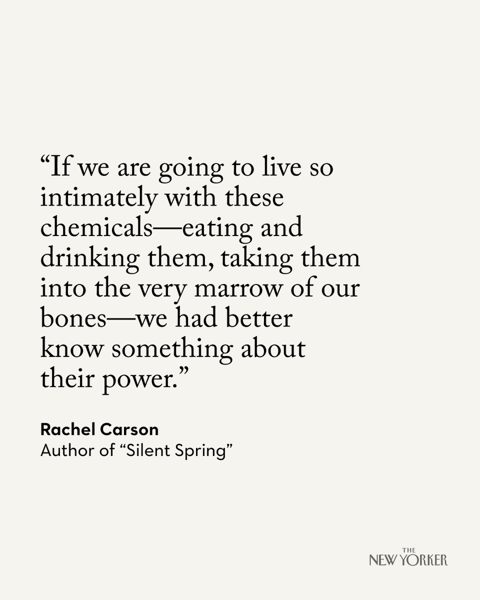 On Rachel Carson’s birthday, revisit her groundbreaking 1962 investigation into the harmful effects of DDT and other pesticides on the environment. nyer.cm/fXCDahq