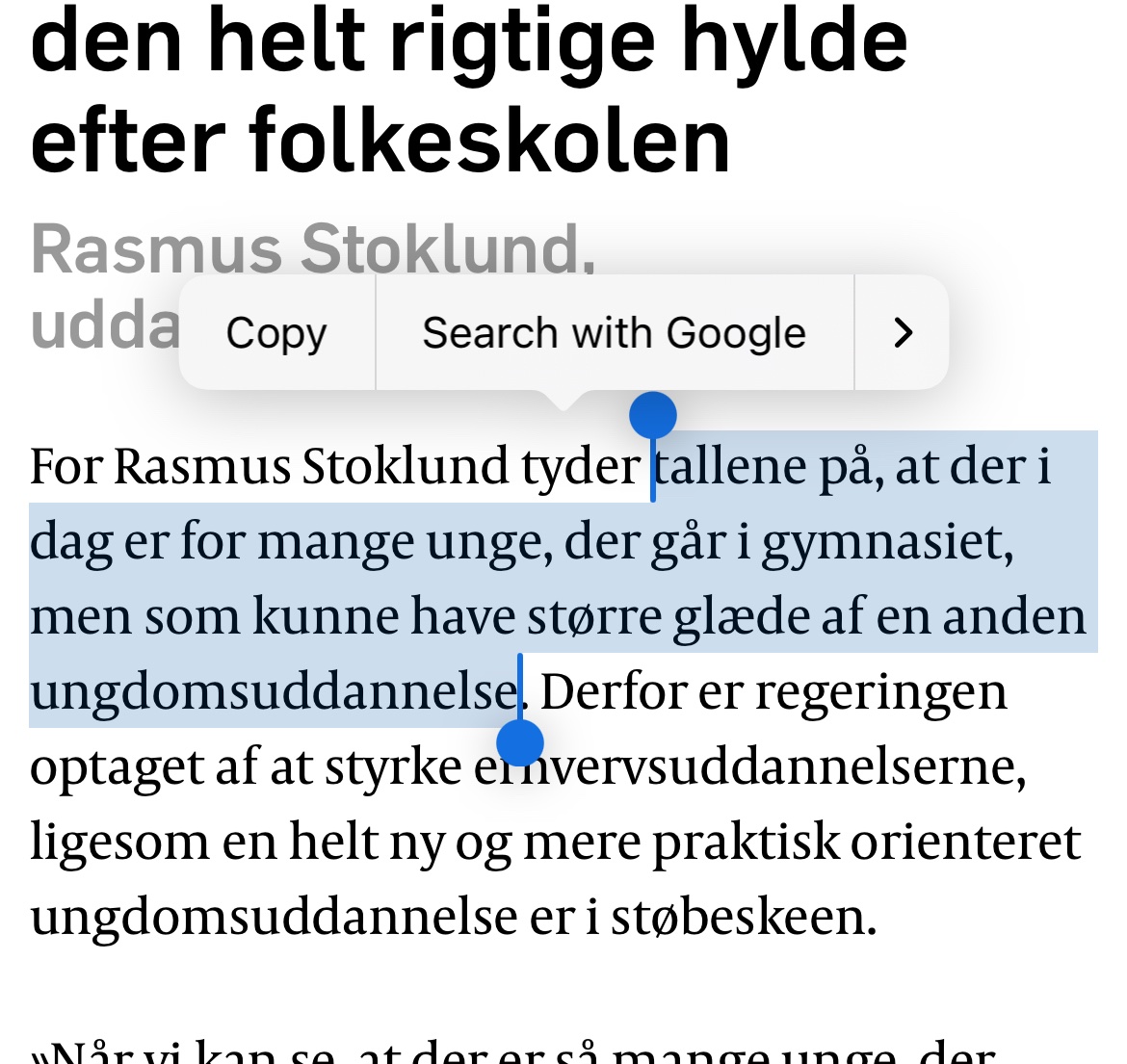 Rasmus Stoklund mener at når nu unge tager flere sabbatår, så er det tegn på at der er for mange i gym… Her er et par andre udviklinger der iflg Stoklund kan forklares med at for få tager en erhvervsuddannelse: - inflationen - Bidens upopularitet - At Brøndby tabte mesterskabet