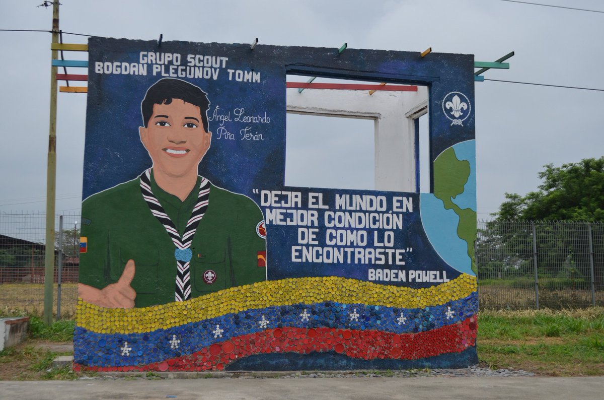 En #Yaracuy hicieron un mural ambientalista en homenaje al Scout Ángel Piña, quien fue hallado muerto el 28 de abril en una playa de Carabobo, cuando intentaba salvar a un compañero. 

Piña fue uno de los que impulsó la creación de este mural y su grupo lo terminó en su honor.