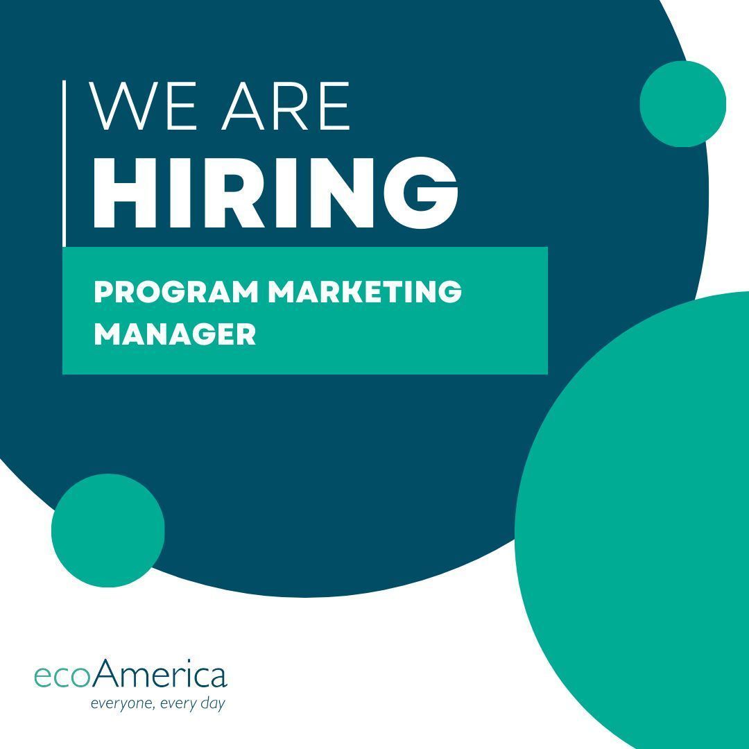 We want YOU! Come work as the @ecoAmerica Program Marketing Manager. You will report directly to the Marketing VP, collaborate across departments, and provide a wide variety of programmatic support to the Program Team. Learn more and apply here: buff.ly/3vzP9FA