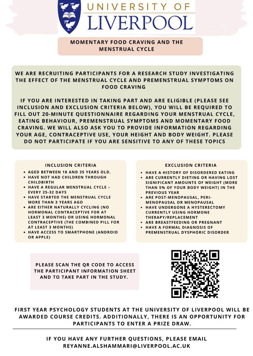 New study! 

Please read the poster advertisement below and follow the link if you would like more information and to take part in the study. 

livpsych.eu.qualtrics.com/jfe/form/SV_8j…

Thank you!