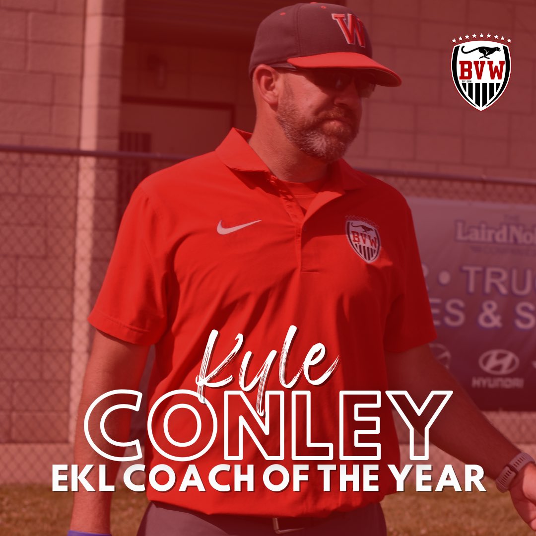 Congratulations to Coach Kyle Conley on being named Eastern Kansas League Coach of the Year!