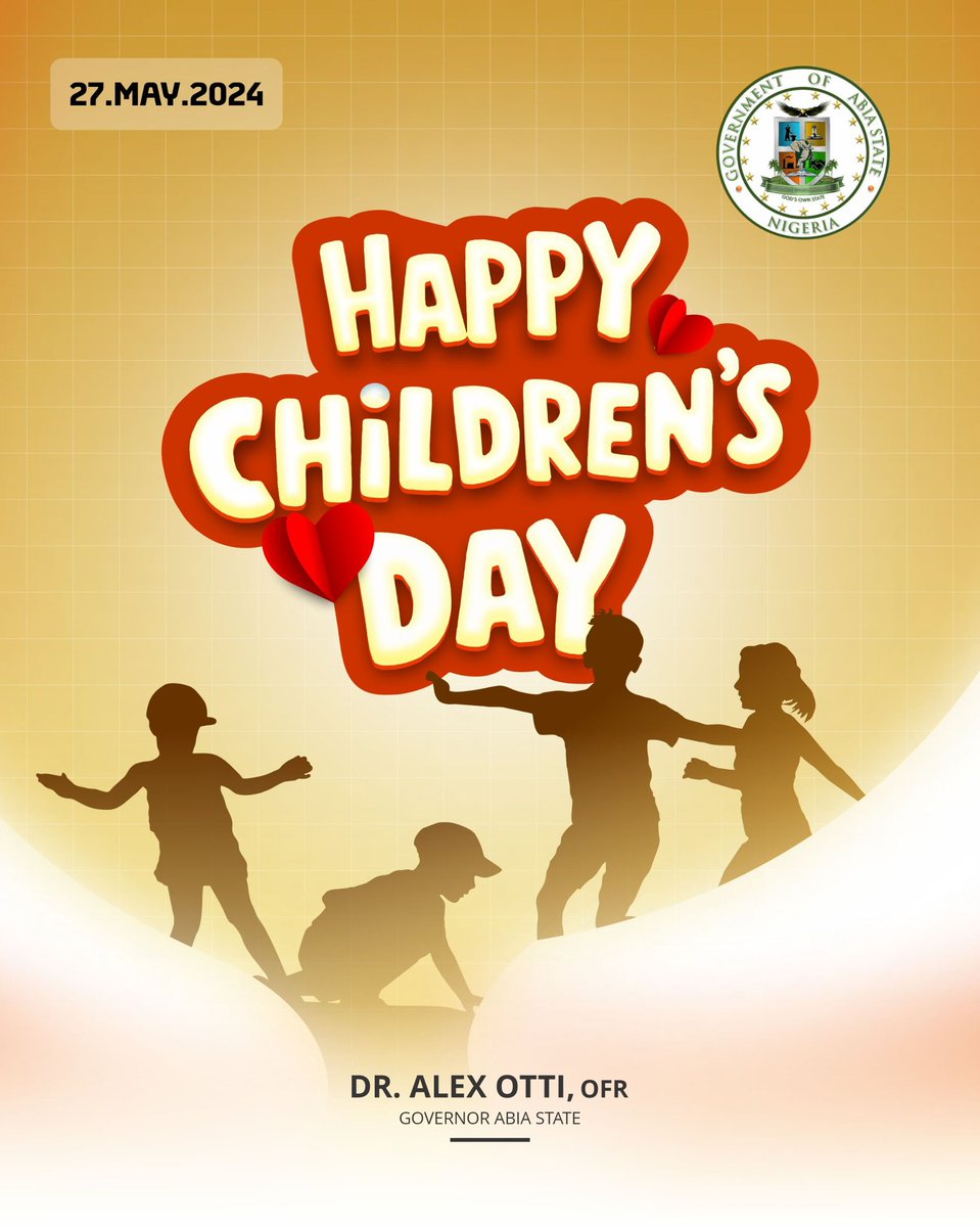 alexottiofr's tweet photo. Happy Children's Day to our young visionaries who will shape our future.

Earlier today, we participated in the Children's Day festivities at the Umuahia Township Stadium, alongside pupils and students from various educational institutions. Witnessing the resilience of these children as they persevered through the rain to partake in their scheduled events was truly inspiring. I felt emotional observing the inclusion of our physically and mentally challenged pupils in the parade, a testament to the inclusive spirit of our community. However, it has come to my attention that certain institutions catering to visually impaired and mentally challenged pupils are in dire need of support in critical areas.

In response to this, I have directed the Commissioner for Education to oversee the establishment of a dedicated secondary school for the visually impaired and mentally challenged. This institution will be designed to provide a tailored curriculum that addresses the unique educational requirements of children with special needs.

Our commitment to fostering an environment conducive to high-quality and comprehensive education is unwavering. As someone who has personally benefited from the transformative power of education, I am determined to ensure that our children not only succeed but also ascend to become the leaders of tomorrow. To this end, we have allocated 20% of our state's annual budget to the educational sector.

I assure all our children that under our administration, the educational landscape in Abia—from primary to tertiary levels—will undergo a significant transformation to align with international standards of excellence, thereby nurturing many of our pupils and students into global achievers.