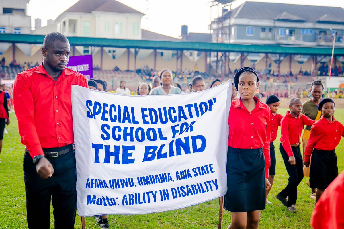 alexottiofr's tweet photo. Happy Children's Day to our young visionaries who will shape our future.

Earlier today, we participated in the Children's Day festivities at the Umuahia Township Stadium, alongside pupils and students from various educational institutions. Witnessing the resilience of these children as they persevered through the rain to partake in their scheduled events was truly inspiring. I felt emotional observing the inclusion of our physically and mentally challenged pupils in the parade, a testament to the inclusive spirit of our community. However, it has come to my attention that certain institutions catering to visually impaired and mentally challenged pupils are in dire need of support in critical areas.

In response to this, I have directed the Commissioner for Education to oversee the establishment of a dedicated secondary school for the visually impaired and mentally challenged. This institution will be designed to provide a tailored curriculum that addresses the unique educational requirements of children with special needs.

Our commitment to fostering an environment conducive to high-quality and comprehensive education is unwavering. As someone who has personally benefited from the transformative power of education, I am determined to ensure that our children not only succeed but also ascend to become the leaders of tomorrow. To this end, we have allocated 20% of our state's annual budget to the educational sector.

I assure all our children that under our administration, the educational landscape in Abia—from primary to tertiary levels—will undergo a significant transformation to align with international standards of excellence, thereby nurturing many of our pupils and students into global achievers.