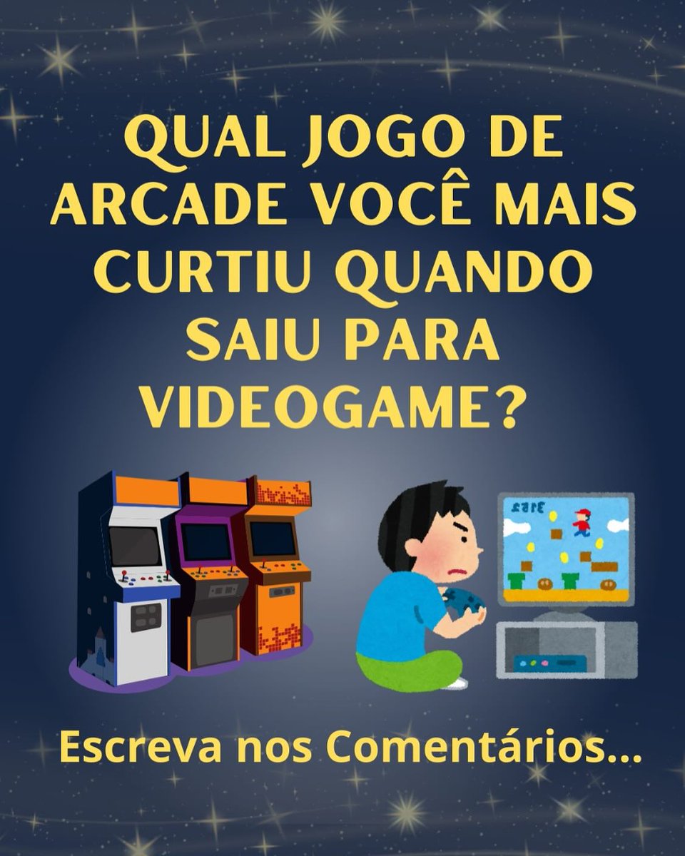 VGDBbr's tweet image. Conta pra gente qual o jogo de Arcade que você ficou maluco quando saiu para videogame! Foi uma boa experiência ou foi desastrosa?
#ArcadeClassics #VideogameNostalgia #GamerLife #RetroGaming
