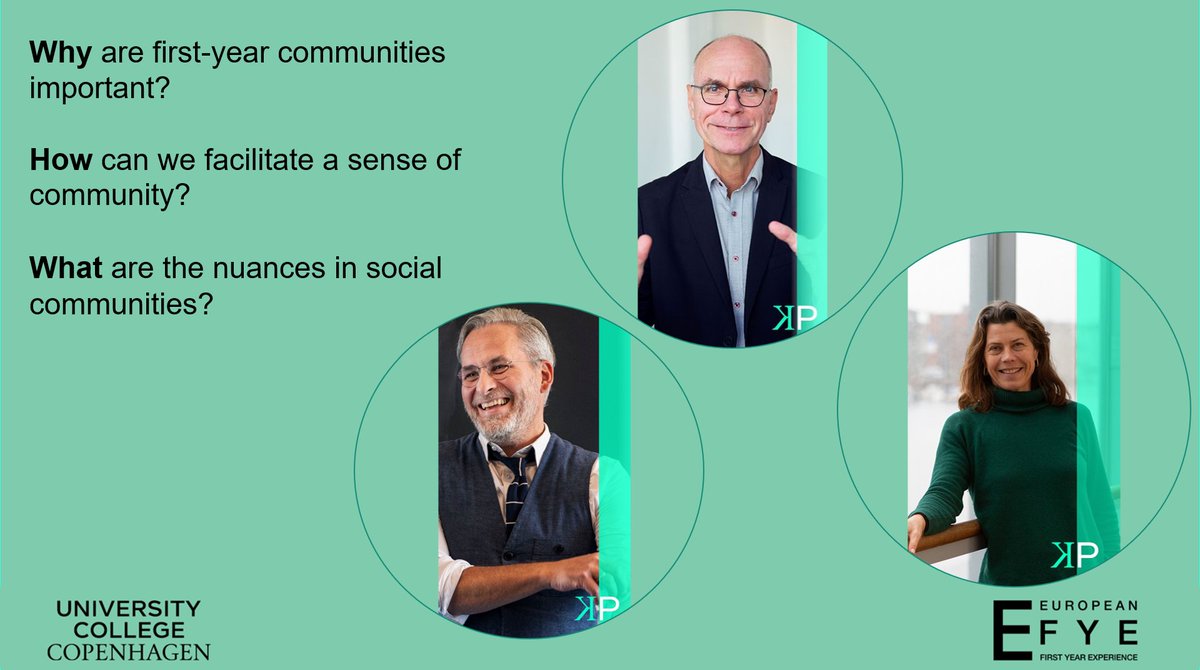 From me to we – Building first year communities 🌿

Can’t wait to unfold this year’s EFYE theme together with Jakob Egholm Feldt, Ib Ravn and Maria Bruselius-Jensen 👏👏

lnkd.in/dHTdjCF3