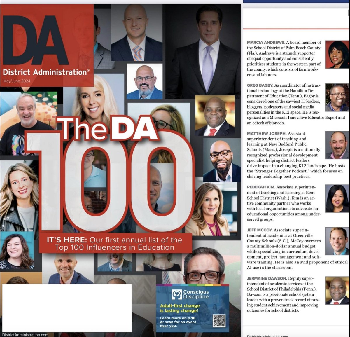 I have been driven to support @MASchoolsK12 educators throughout my career. Honored to be part of @DA_magazine top 100 influences. districtadministration.com/wp-content/upl… Thank you @MassCUE for the opportunity to present in 2018 and meet @JenWomble and the opportunity to be a part of @fetc adn
