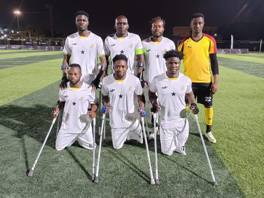 Congratulations to the Black Challenge for defending their title at the African Amputee Football Cup of Nations! Your determination and skill have once again made Ghana proud. Kudos to the entire team for this remarkable victory! 
#BlackChallenge #GhanaSports 
<a href="/ParalympicGh/">NATIONAL PARALYMPIC COMMITTEE-GH</a>