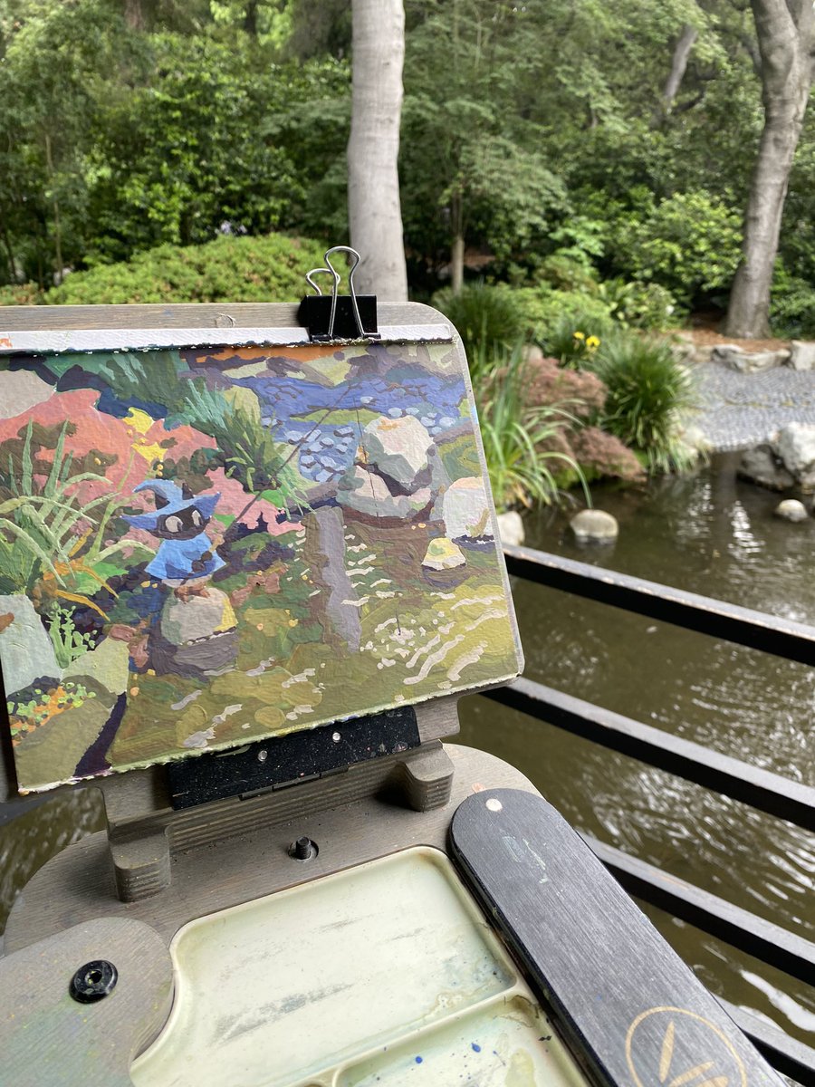 A quiet garden 🪴 #gouache