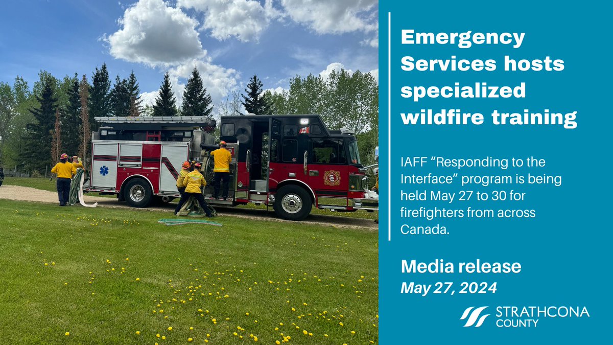 StrathcoCounty's tweet photo. Every year wildfires threaten our safety. They’re becoming more common &amp; burning closer to our communities. #strathco is proud to host the @IAFFOfficial Responding to the Interface training program for fighting wildfires https://t.co/GsKI22zF8z  @IAFFCanada @Strathconafire #shpk https://t.co/IUFfZ2Us65