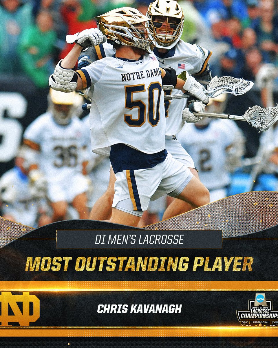 NCAALAX's tweet photo. Of course it is!!! 🏆

Chris Kavanagh is the 2024 MOP! ☘️

#NCAAMLAX x @NDlacrosse https://t.co/Tk2mzxs4he