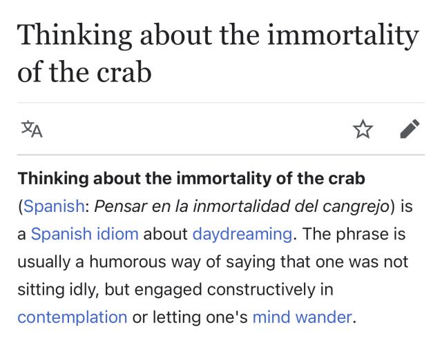 no boss i’m not “wasting company time” i’m thinking about the immortality of the crab