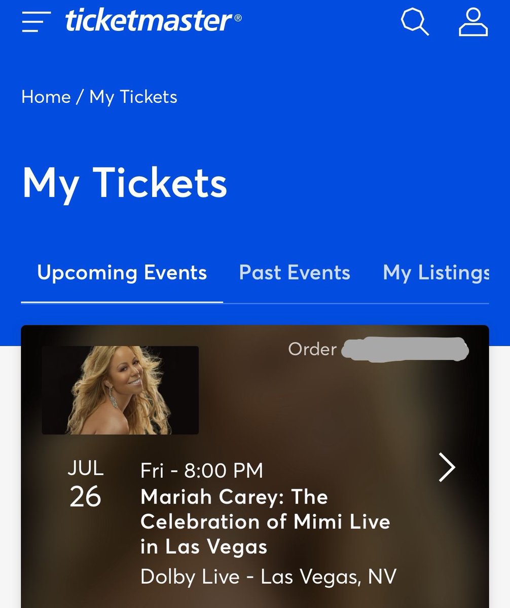 Finally I got my tickets 🎫 @MariahCarey can’t wait for a fabulous show dahhhling 🦋💕🎰 🎲 #CelebrationofMimi
