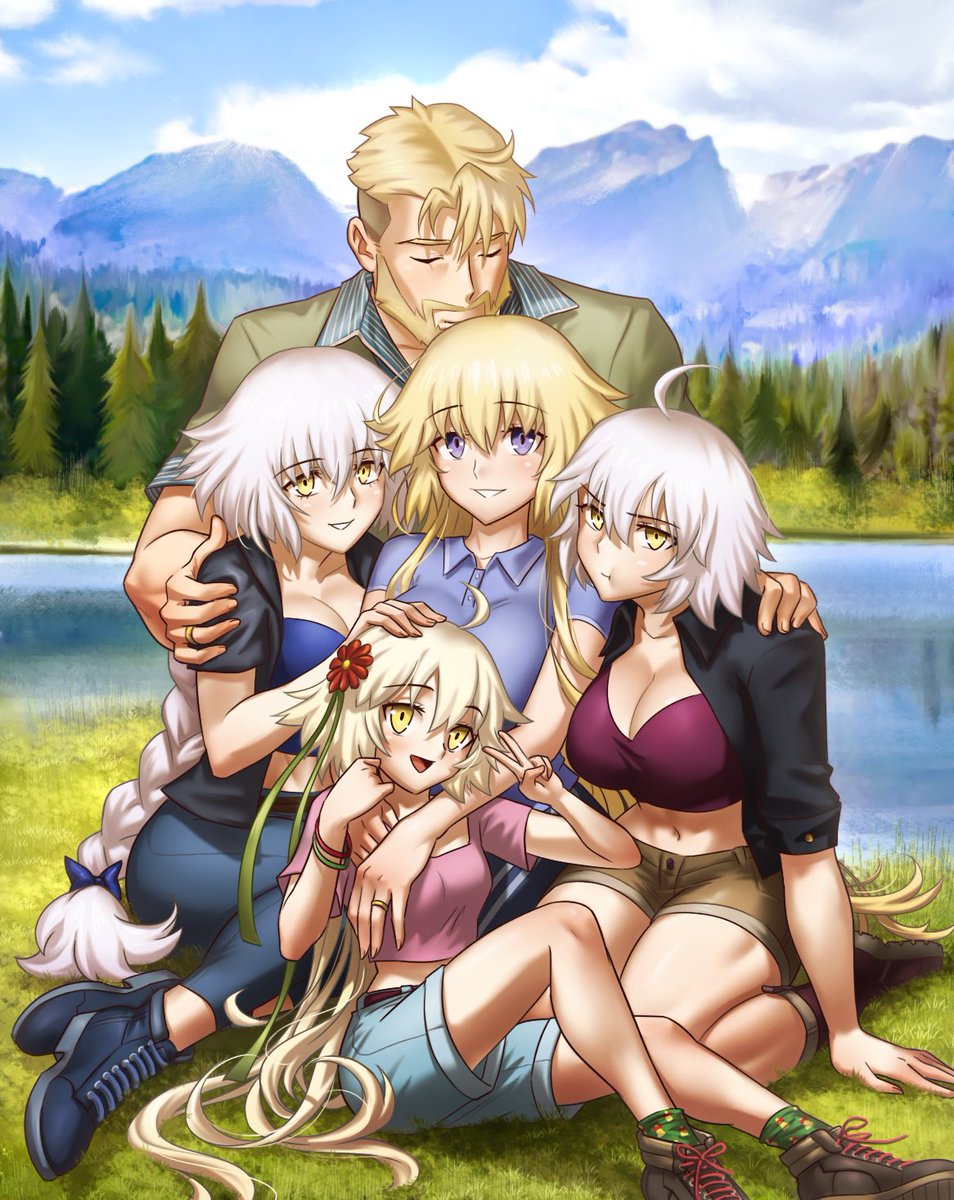 #jeannedarc
FGO: Destiny of the faded stars. 
Love you my Jeannes! 

So blessed with three wifeys and a wonderful daughter! 

❤️❤️❤️❤️❤️❤️❤️❤️❤️💍💍💍❤️❤️❤️❤️❤️❤️❤️❤️❤️