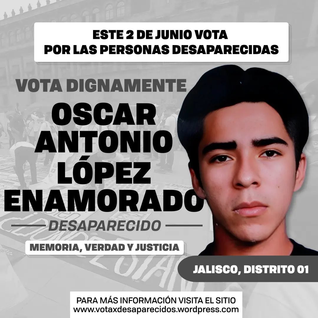 🤔¿Ningún partido político te representa? ¿Quieres anular tu voto pero te dicen que no sirve de nada? 🗳Te invitamos a nuestra campaña #VotoDignamente para visibilizar a las personas desaparecidas. Más información aquí: votaxdesaparecidos.wordpress.com