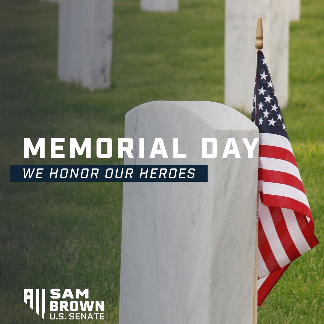Please join Amy and I in remembering and honoring the heroes who gave the ultimate sacrifice in the name of preserving our nation and values.