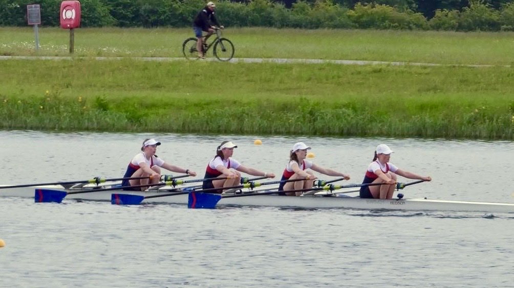 Best result in 10 years from a female ⁦<a href="/BorlaseRowing/">Borlase Rowing</a>⁩ crew. But 4th place (again) hurts. No winter racing, no indoor gym to train in, 2 of the crew injured. 6 weeks ago an A final would have been a dream result. Brave, determined, special girls. Proud ⁦<a href="/nsr_uk/">National Schools' Regatta</a>⁩