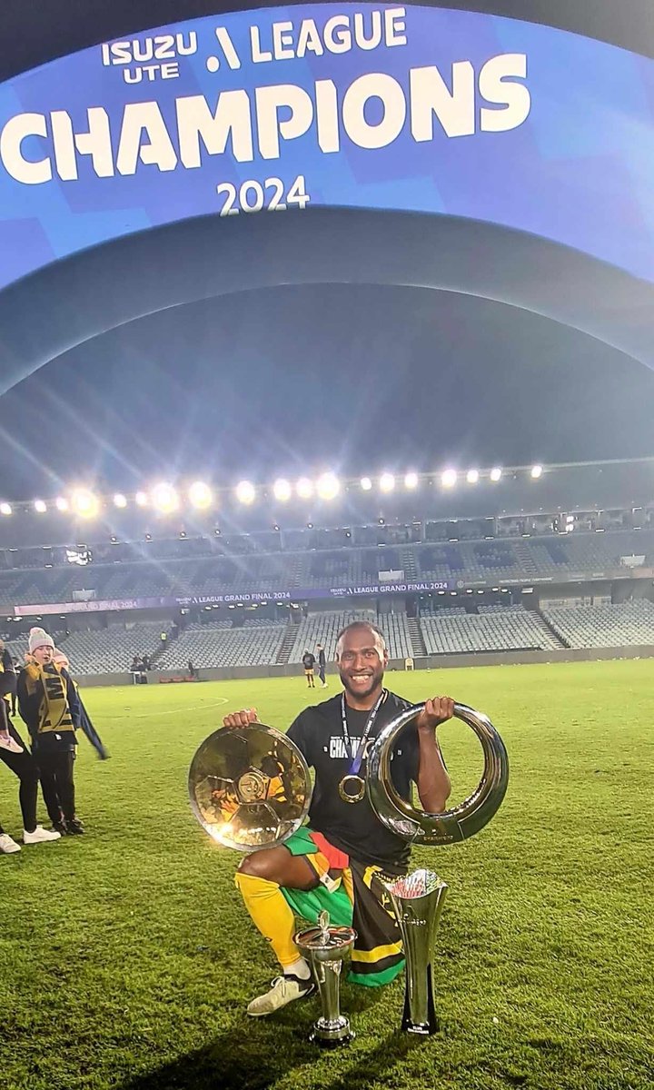 PHOTOS | Huge congratulations to Vanuatu's @BrianKaltak winning the @AFCCup @ALeaguemen Premiership and Championship with the @CCMariners this season. Brian inspires so many footballers across Oceania.