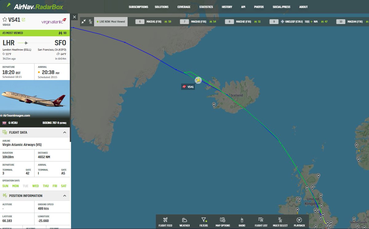 #INCIDENT #DEVELOPING | A Virgin Atlantic Boeing 787 bound for San Francisco has u-turned over Icelandic airspace and is returning back to London Heathrow.

Read more at AviationSource!

aviationsourcenews.com/incident/virgi…

@RadarBoxCom

#VirginAtlantic #London #SanFrancisco #AvGeek