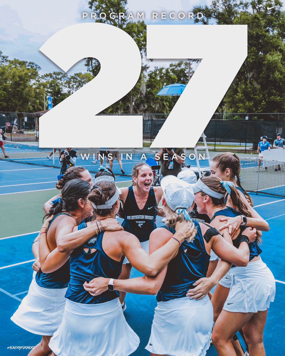 a new standard for Sharks Tennis 🦈

National Champions and a new program record for single season wins 

#HungryForMore