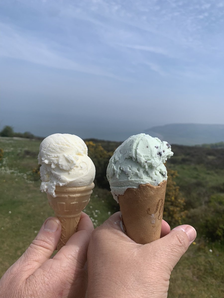 AlisonTolson's tweet photo. @willmoorewill Here you go , a pet and an icecream with a view - hope you feel better soon 🙏 https://t.co/rcvvMlbQng