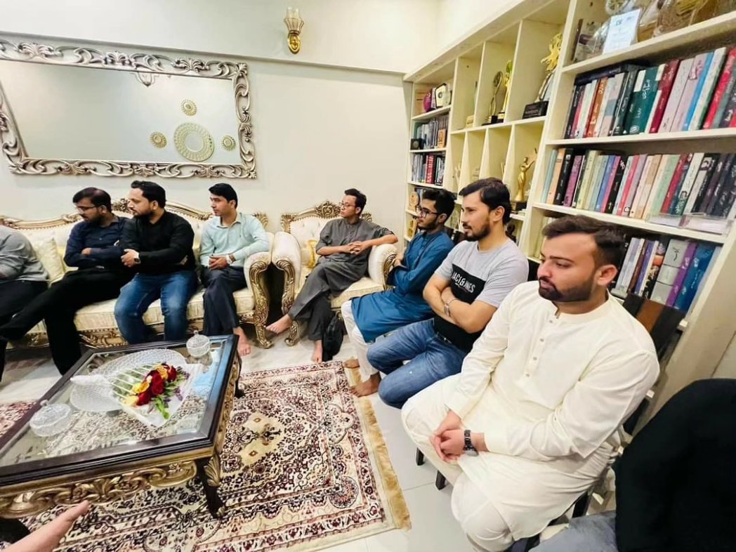 MuhamadWasifUd1's tweet photo. Eid Millan Hi-Tea Meeting with Youth Parliament Members at Rizwan Jaffar's Residence.
Thanks to Senior Politician Mr. Raza Haroon for the participation and  cities.
#YP #FlyOnTop #YouthParliament #MIP #MadeInPakistanMovement https://t.co/SRdkCVL7hw