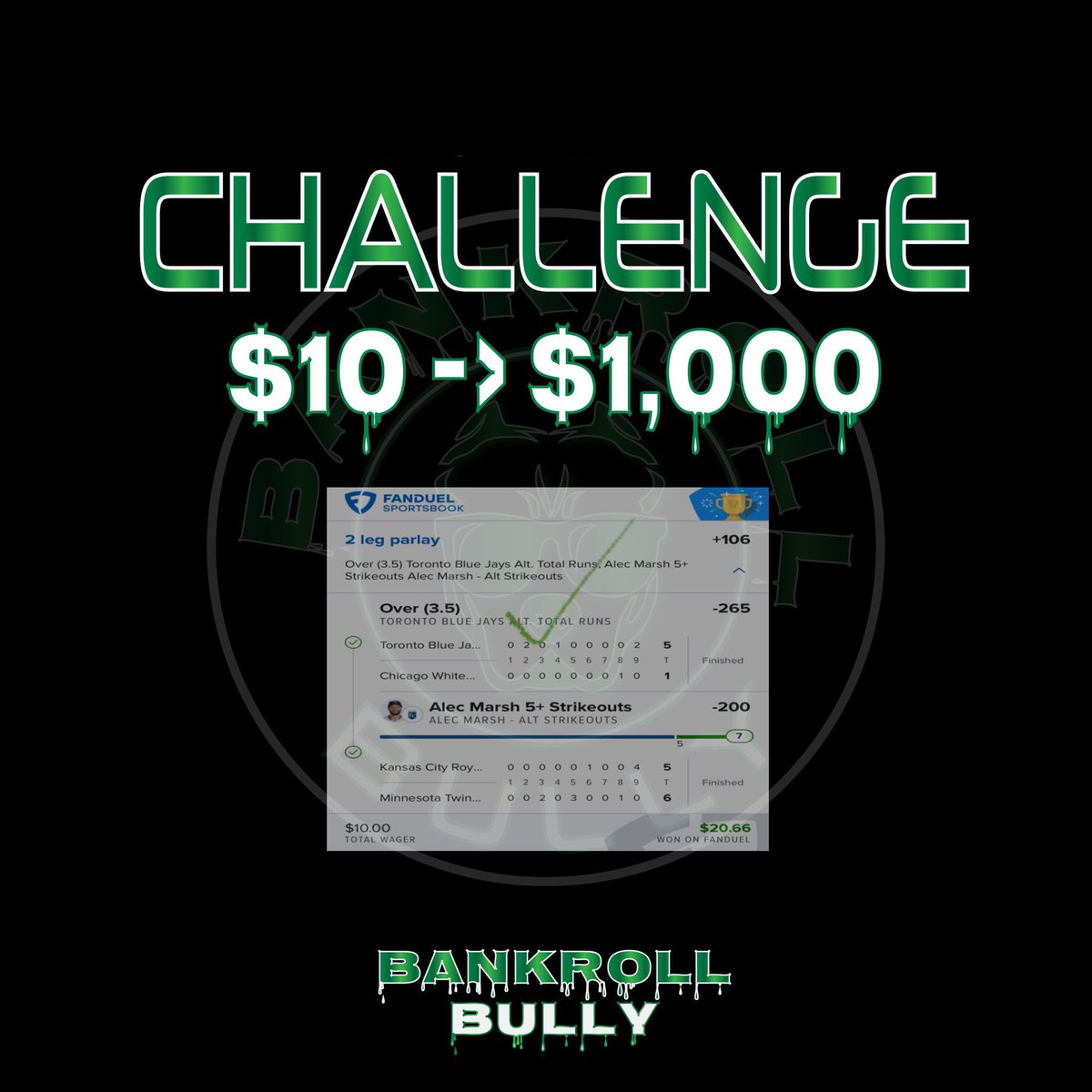 the_Dollabills's tweet photo. Cash step 1 ✅ 

As always #Retweet and follow to get on the 🚂 to $1,000

#GamblingX https://t.co/8h3qR5UexB