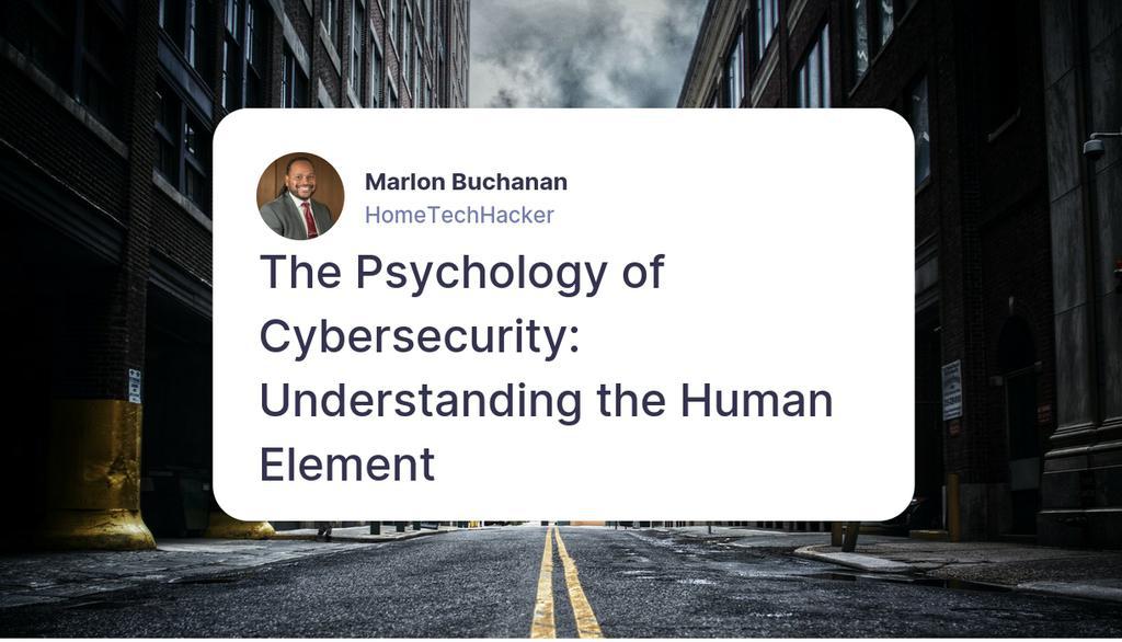 How to protect against cyber threats by understanding human behavior.

Read more 👉 hometechhacker.com/the-psychology…

#Cybersecurity #HumanBehavior