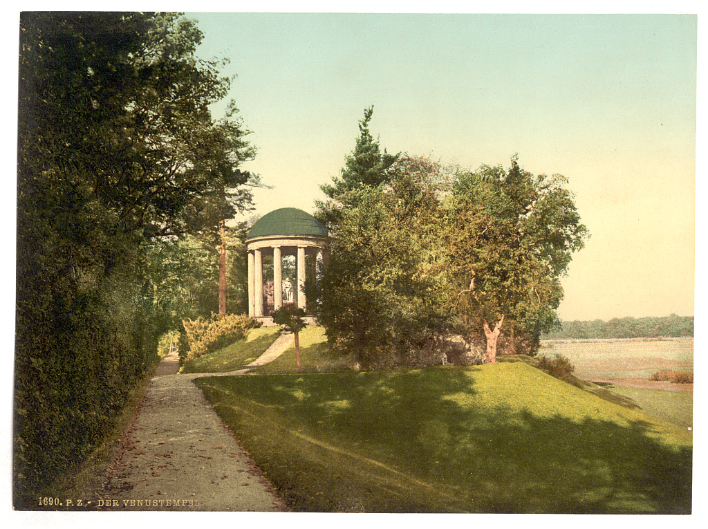The Temple of Venus, park of Worlitz, Anhalt, Germany, between ca. 1890 and ca. 1900.