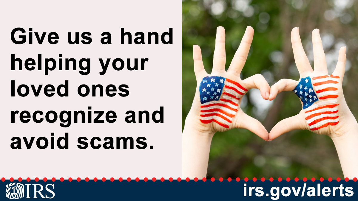 Alert your loved ones: the #IRS will never call to threaten or demand immediate tax payment. Hang up the phone. irs.gov/alerts #TaxSecurity