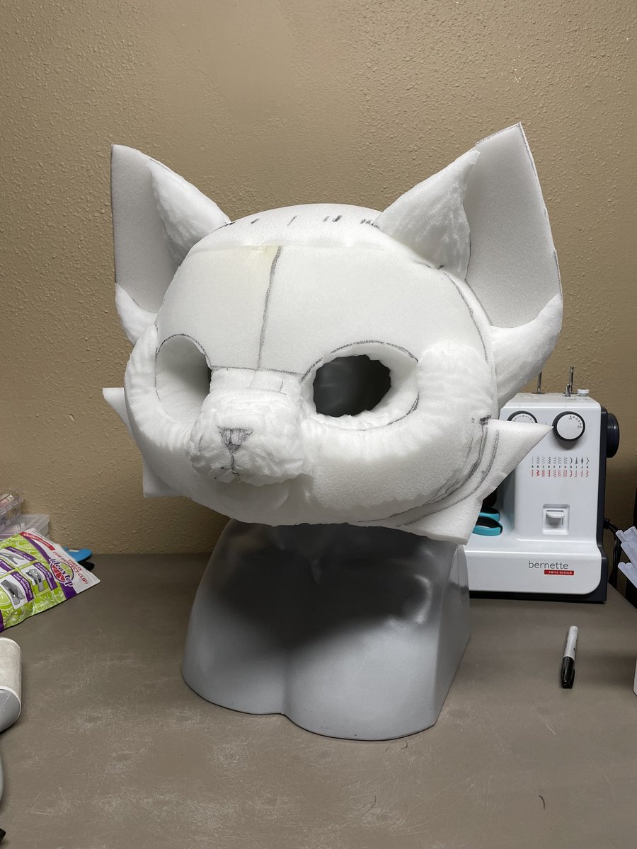 Finished the kemono head base today for my commission, just look at dem ears :)

#furry #fursuit #fursuiter #fursuitcommission #fursuitcommissions #fursuitwip #fursuitmaker #fursuiters #furryfandom #fursuitpartial #fursuithead #fursuitmaking #fursuitforsale #fursuitwips
